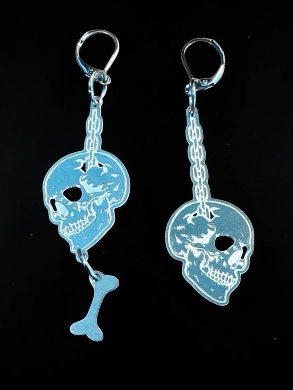 🆕Skull and Bones Laser Etched Earrings